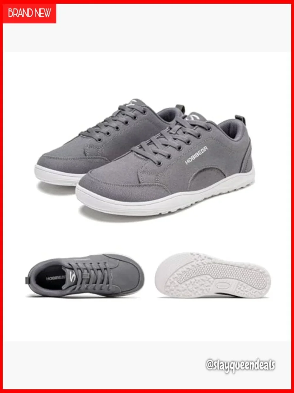Minimalist Barefoot Canvas Sneakers Wide Toe Zero Drop Walking Shoes